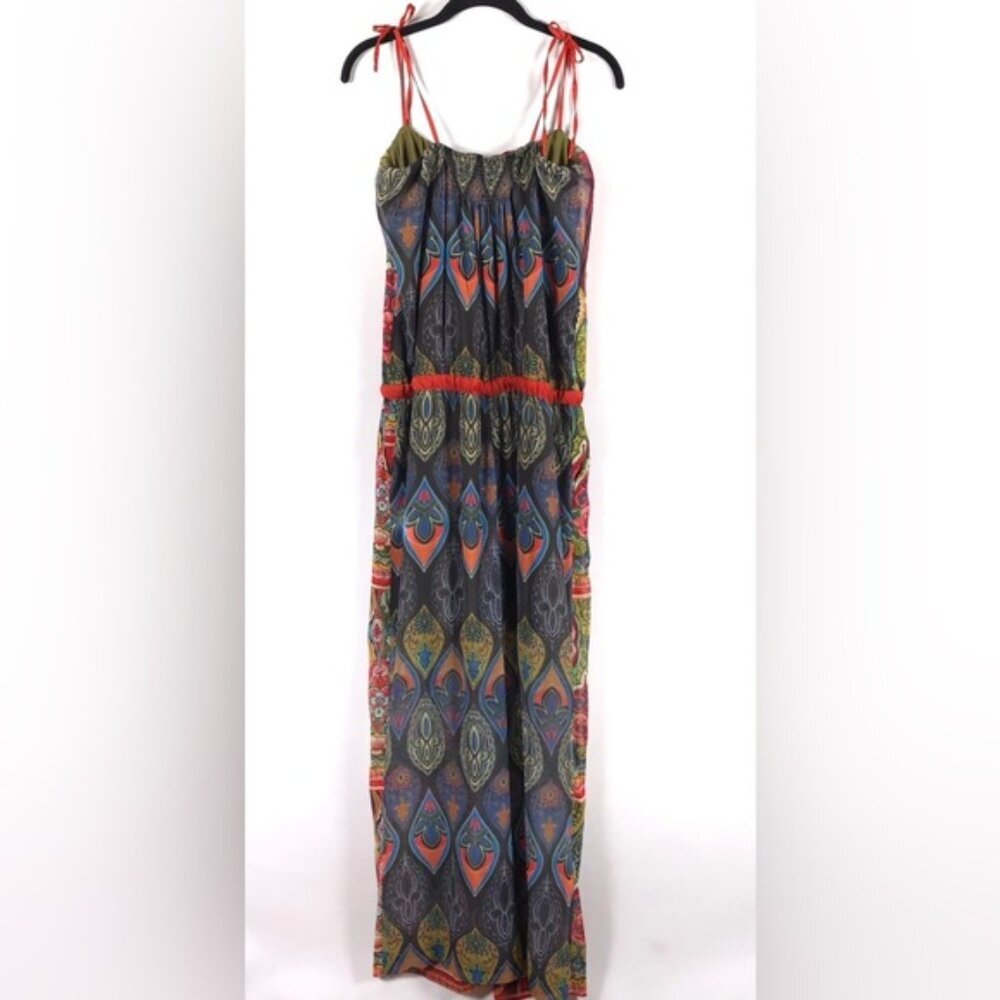 Desigual Floral Aztec Print Sleeveless Straps Wide Leg Jumpsuit 51P26D7 Size 32‎ - Picture 6 of 16